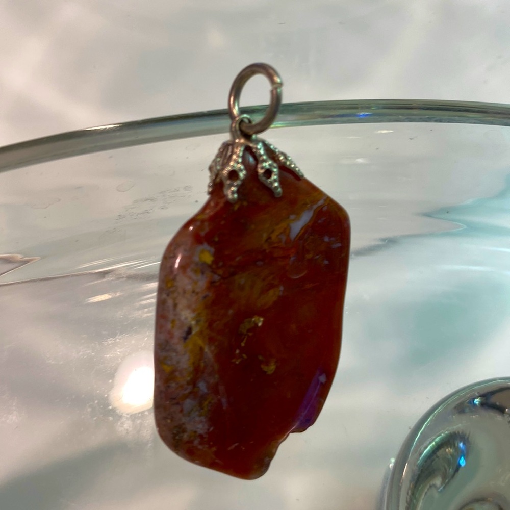 Natural stone pendant